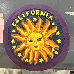 Purple and Yellow Sun Magnet